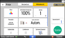 Afbeelding van bedieningspaneel