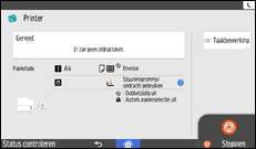 Afbeelding van bedieningspaneel