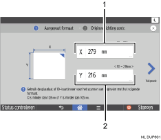 Afbeelding van bedieningspaneel