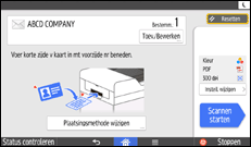Afbeelding van bedieningspaneel