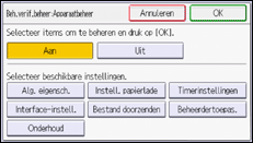 Afbeelding van bedieningspaneel
