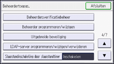 Afbeelding van bedieningspaneel