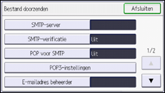 Afbeelding van bedieningspaneel