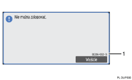 Ilustracja ekranu panela oznaczona numerowanymi odsyłaczami