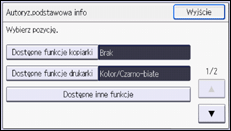 Ilustracja ekranu panela operacyjnego