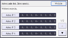 Ilustracja ekranu panela operacyjnego