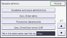 Ilustracja ekranu panela operacyjnego