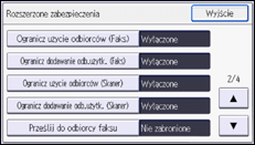 Ilustracja ekranu panela operacyjnego