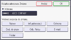 Ilustracja ekranu panela operacyjnego