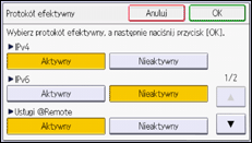 Ilustracja ekranu panela operacyjnego