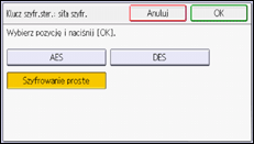 Ilustracja ekranu panela operacyjnego