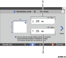 Ilustracja ekranu panela operacyjnego