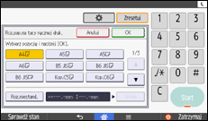 Ilustracja ekranu panela operacyjnego