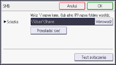 Ilustracja ekranu panela operacyjnego