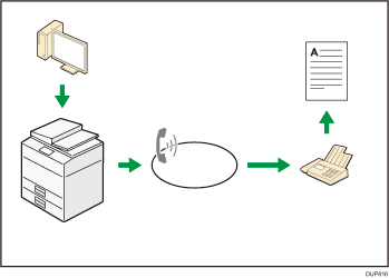 Иллюстрация передачи безбумажных факсимильных сообщений