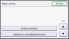 Bild av användarpanelens skärm