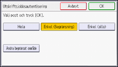 Bild av användarpanelens skärm