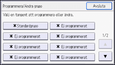 Bild av användarpanelens skärm