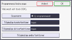 Bild av användarpanelens skärm