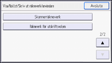 Bild av användarpanelens skärm