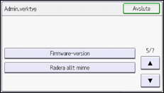 Bild på användarpanelens skärm