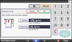 Bild av användarpanelens skärm