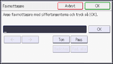 Bild av användarpanelens skärm