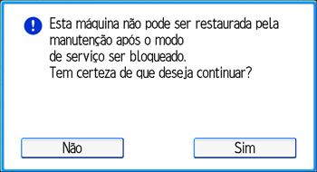 Ilustração da tela do painel de operação