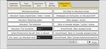 Abbildung Bedienfeld-Display