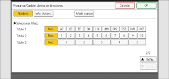 Ilustración de la pantalla del panel de mandos