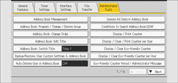 Ilustración de la pantalla del panel de mandos