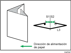 Ilustración de Ajustar posición plegado para folleto