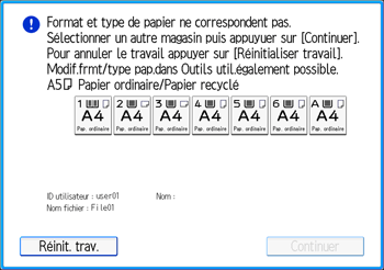 Illustration de l'écran du panneau de commande