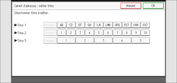 Illustration de l'écran du panneau de commande