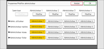 Illustration de l'écran du panneau de commande