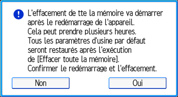Illustration de l'écran du panneau de commande