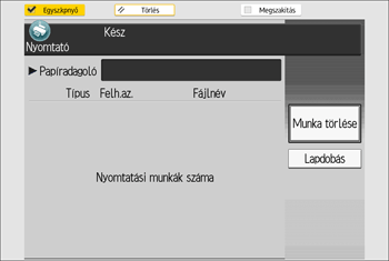 A kezelőpanel ismertetése