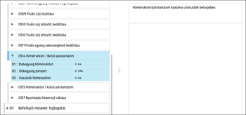 A kezelőpanel ismertetése