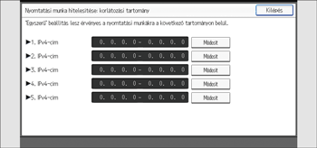 A kezelőpanel ismertetése