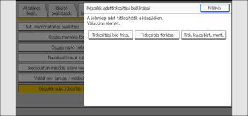 A kezelőpanel ismertetése