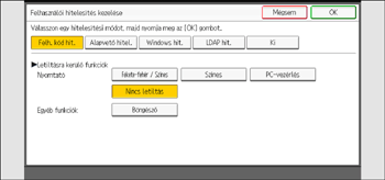 A kezelőpanel ismertetése