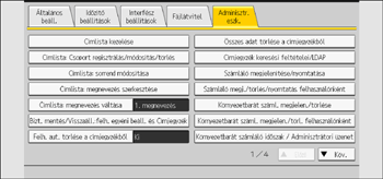 A kezelőpanel ismertetése