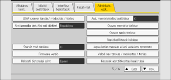 A kezelőpanel ismertetése