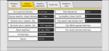 A kezelőpanel ismertetése