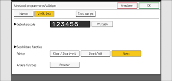 Afbeelding van bedieningspaneel