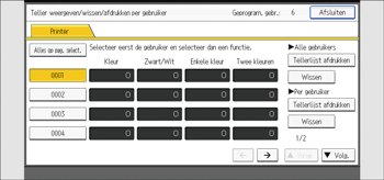 Afbeelding van bedieningspaneel