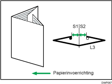 Illustratie van vouwpositie aanpassen voor boekje