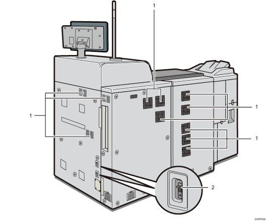 Afbeelding van hoofdeenheid met opsomming van onderdelen