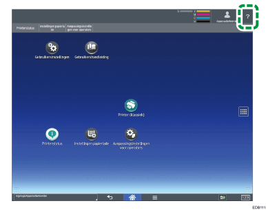 Afbeelding van bedieningspaneel