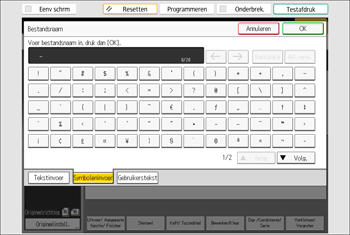 Afbeelding van bedieningspaneel